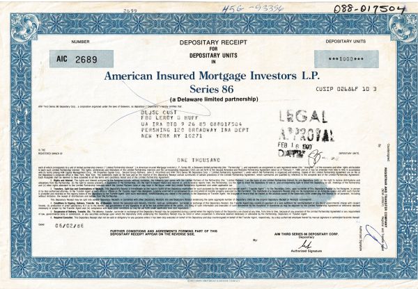 American Insured Mortgage Investors L.P Series 86