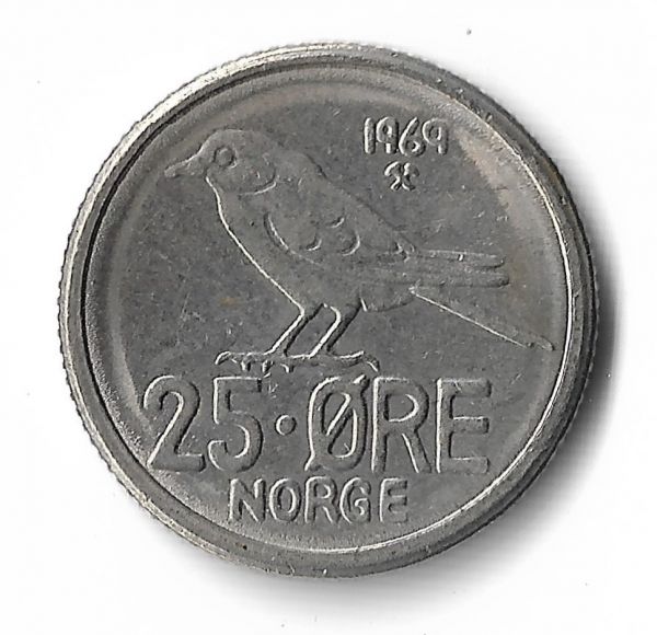 Noruega, 25 Øre - Olav V