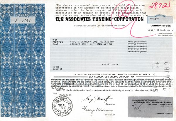 ELK Associates Funding Corporation