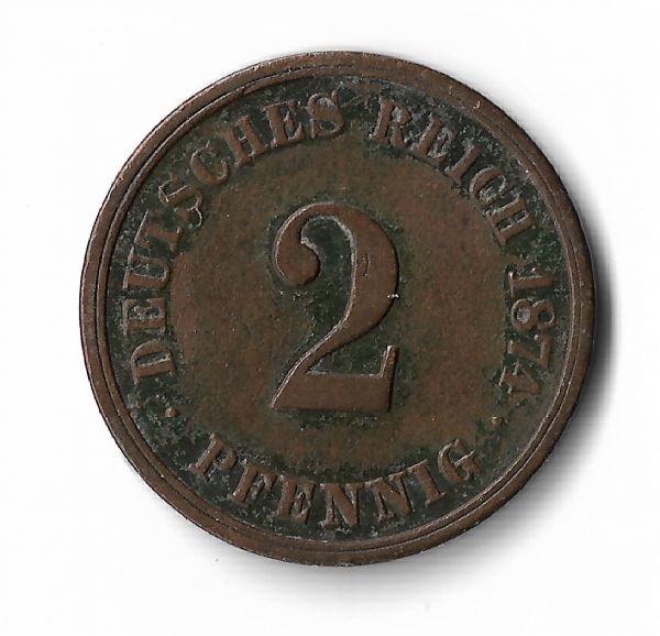 Alemanha, 2 Pfennig - Wilhelm I