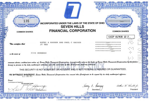 Seven Hills Financial Corporation