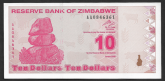 Zimbábue, 10 Dollars